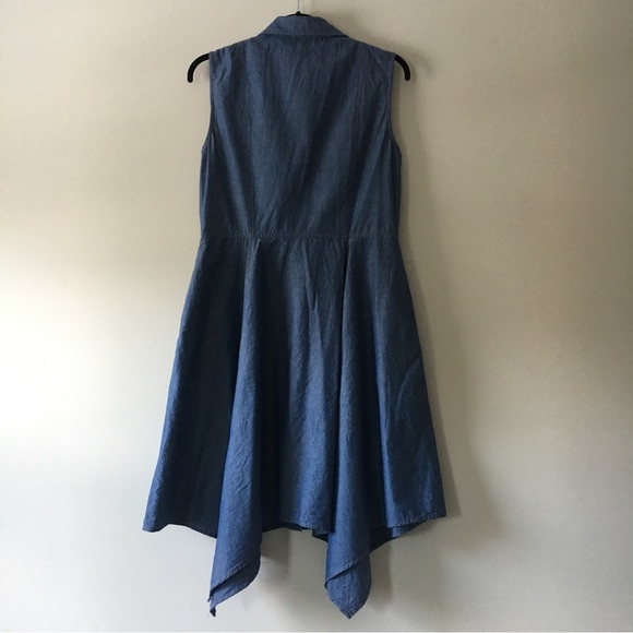 Chetta B Chambray Fit and Flare Dress - Picture 5 of 7